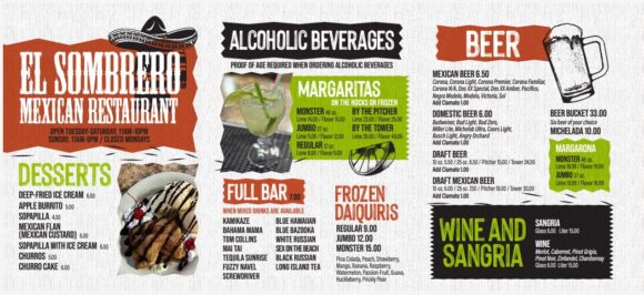 Menu Beverages